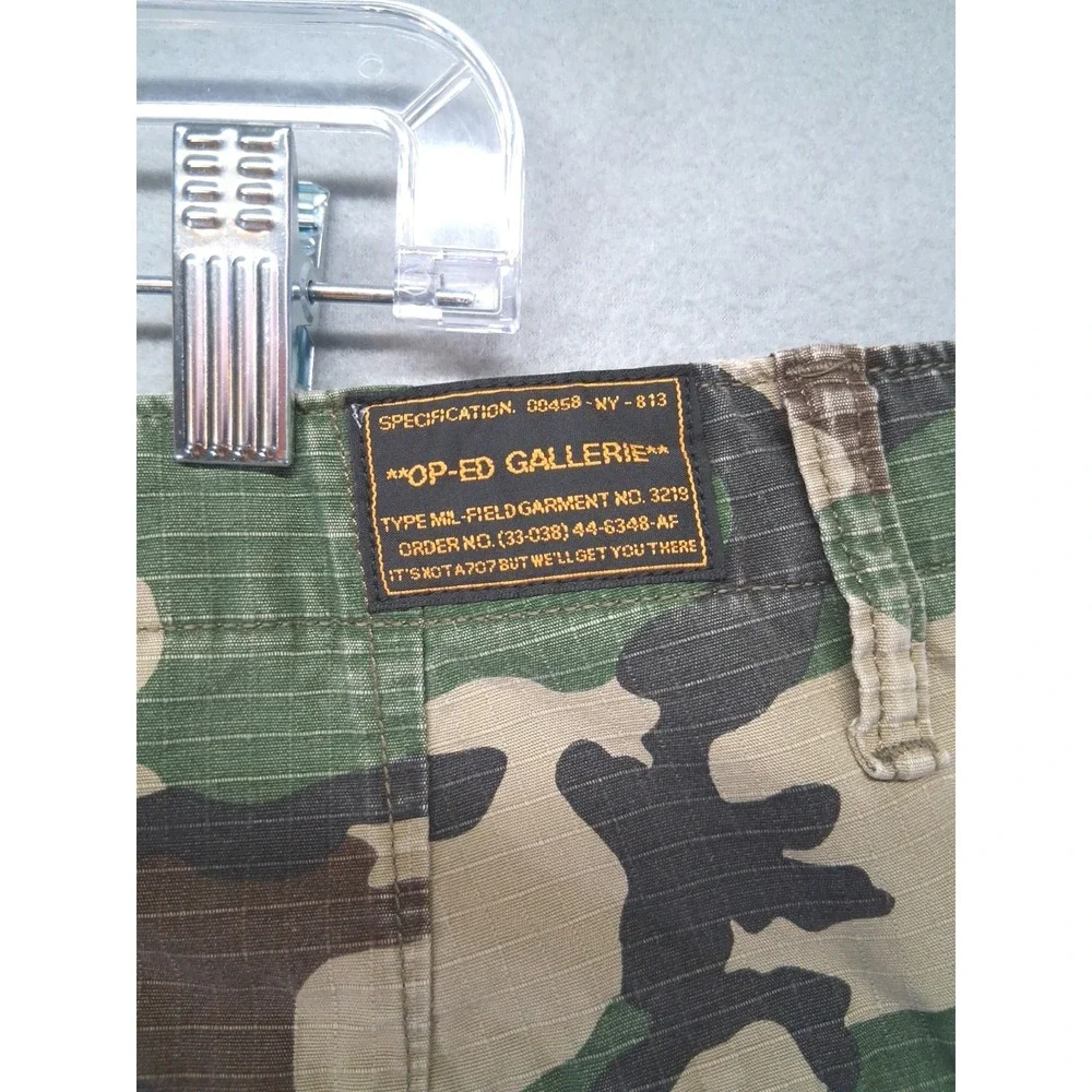 PO/ED GALLERIE Men's  Camo Pants Pockets Size 36‎ String Tie Hem